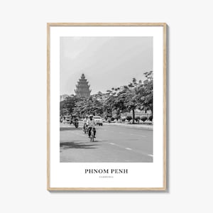 Phnom Penh Wandkunst, Phnom Penh Wanddekor, Phnom Penh Poster, Phnom Penh Wohnkultur, Phnom Penh Reise Geschenk, Phnom Penh Reise Druck