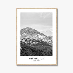 Washington State Wall Art No 2, Washington Wall Decor, Washington Poster, Washington Home Decor, Washington Travel Gift, Washington Travel