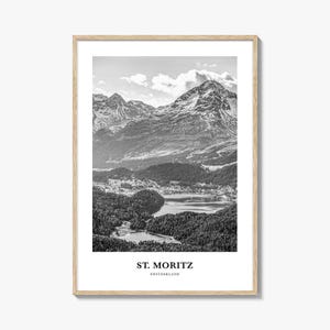 St Moritz Wall Art, St. Moritz Wall Decor, St. Moritz Poster, St. Moritz Home Decor, St. Moritz Travel Gift, St. Moritz Travel Print