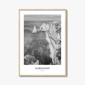 Normandy Wall Art, Normandy Wall Decor, Normandy Poster, Normandy Home Decor, Normandy Travel Gift, Normandy Travel Print