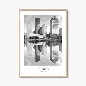 Houston Wall Art No 2, Houston Wall Decor, Houston Poster, Houston Home Decor, Houston Travel Gift, Houston Travel Print