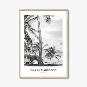 マルガリータ島写真プリント白黒、ヌエバ エスパルタ ポスター、ベネズエラ ウォール アート