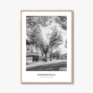 Somerville Wall Art, Somerville Wall Decor, Somerville Poster, Somerville Home Decor, Somerville Travel Gift, Somerville Travel Print