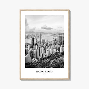 Hong Kong Wall Art No 2, Hong Kong Wall Decor, Hong Kong Poster, Hong Kong Home Decor, Hong Kong Travel Gift, Hong Kong Travel Print
