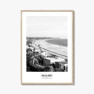 Malibu Wall Art No 2, Malibu Wall Decor, Malibu Poster, Malibu Home Decor, Malibu Travel Gift, Malibu Travel Print