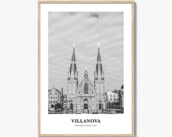 Villanova Travel Poster: Pennsylvania Architecture Photography Print