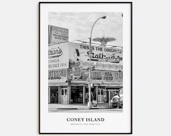 Coney Island Wall Art, Coney Island Wall Decor, Coney Island Poster, Coney Island Home Decor, Coney Island Travel Gift, Coney Island Travel