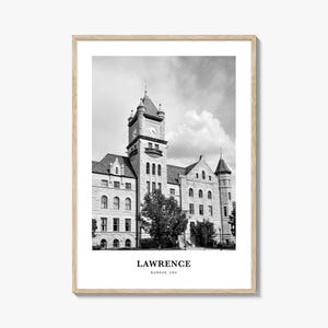 Lawrence Wall Art Kansas, Lawrence Wall Decor, Lawrence Poster, Lawrence Home Decor, Lawrence Travel Gift, Lawrence Travel Print