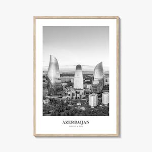 Azerbaijan Wall Art, Azerbaijan Wall Decor, Azerbaijan Poster, Azerbaijan Home Decor, Azerbaijan Travel Gift, Azerbaijan Travel Print