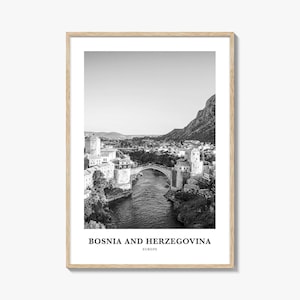 Bosnia and Herzegovina Wall Art, Bosnia and Herzegovina Wall Decor, Bosnia and Herzegovina Poster, Bosnia and Herzegovina Home Decor, Travel