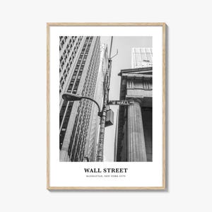 Wall Street Photography Print: Manhattan Travel Poster