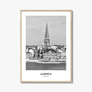 Aarhus Wall Art No 2, Aarhus Wanddekor, Aarhus Poster, Aarhus Wohnkultur, Aarhus Reisegeschenk, Aarhus Reisedruck