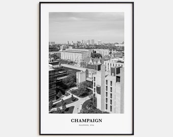 Champaign Wall Art, Champaign Wall Decor, Champaign Poster, Champaign Home Decor, Champaign Travel Gift, Champaign Travel Print