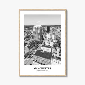 Manchester Wall Art New Hampshire, Manchester Wall Decor, Manchester Poster, Manchester Home Decor, Manchester Travel Gift, Manchester