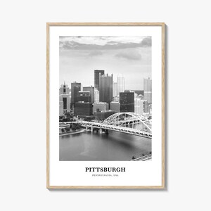 Pittsburgh Wall Art No 1, Pittsburgh Wall Decor, Pittsburgh Poster, Pittsburgh Home Decor, Pittsburgh Travel Gift, Pittsburgh Travel Print