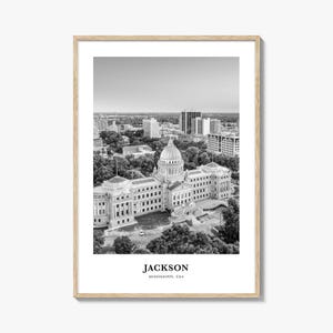 Jackson Wall Art Mississippi No 1, Jackson Wall Decor, Jackson Poster, Jackson Home Decor, Jackson Travel Gift, Jackson Travel Print