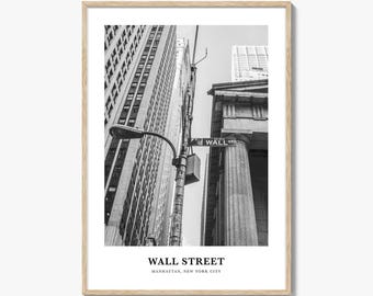 Wall Street Wall Art, Wall Street Wall Decor, Wall Street Poster, Wall Street Home Decor, Wall Street Travel Gift, Wall Street Travel Print