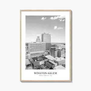 Winston-Salem Photography Print: Chic Travel Poster