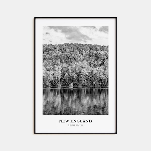 New England Wall Art, New England Wall Decor, New England Poster, New England Home Decor, New England Travel Gift, New England Travel Print