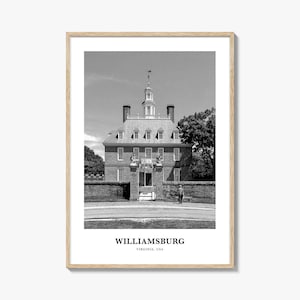 Williamsburg Wall Art Virginia, Williamsburg Wall Decor, Williamsburg Poster, Williamsburg Home Decor, Williamsburg Travel Gift, Travel