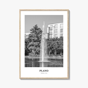Plano Wall Art, Plano Wall Decor, Plano Poster, Plano Home Decor, Plano Travel Gift, Plano Travel Print