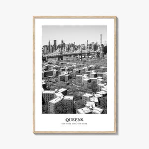 Queens Wall Art New York No 1, Queens Wall Decor, Queens Poster, Queens Home Decor, Queens Travel Gift, Queens Travel Print