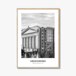 Greensboro Wall Art No 1, Greensboro Wall Decor, Greensboro Poster, Greensboro Home Decor, Greensboro Travel Gift, Greensboro Travel Print