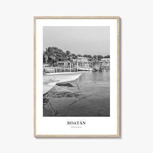 Roatan Wall Art, Roatán Wall Decor, Roatán Poster, Roatán Home Decor, Roatán Travel Gift, Roatán Travel Print