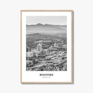 Roanoke Wall Art No 2, Roanoke Wall Decor, Roanoke Poster, Roanoke Home Decor, Roanoke Travel Gift, Roanoke Travel Print