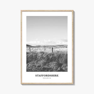 Staffordshire Wall Art, Staffordshire Wall Decor, Staffordshire Poster, Staffordshire Home Decor, Staffordshire Travel Gift, Staffordshire