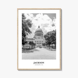 Jackson Wall Art Mississippi No 2, Jackson Wall Decor, Jackson Poster, Jackson Home Decor, Jackson Travel Gift, Jackson Travel Print