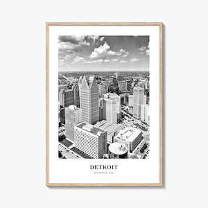 Detroit Wall Art No 3, Detroit Wall Decor, Detroit Poster, Detroit Home Decor, Detroit Travel Gift, Detroit Travel Print