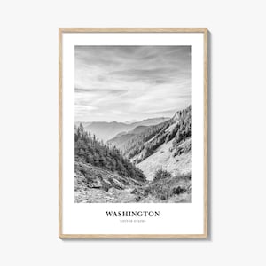Washington State Wall Art No 1, Washington Wall Decor, Washington Poster, Washington Home Decor, Washington Travel Gift, Washington Travel