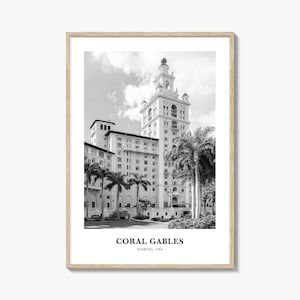 Coral Gables Wall Art, Coral Gables Wall Decor, Coral Gables Poster, Coral Gables Home Decor, Coral Gables Travel Gift, Coral Gables Travel