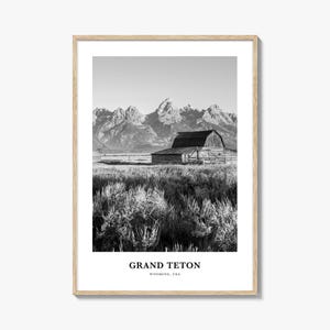 Grand Teton National Park Wandkunst Nr. 1, Grand Teton Wanddekoration, Grand Teton Poster, Grand Teton Wohnkultur, Grand Teton Reisegeschenk, Reise