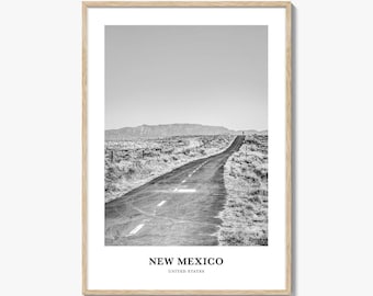 New Mexico Photo Print Black And White, United States Poster, Southwest Wall Art