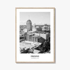 Fresno Wall Art, Fresno Wall Decor, Fresno Poster, Fresno Home Decor, Fresno Travel Gift, Fresno Travel Print