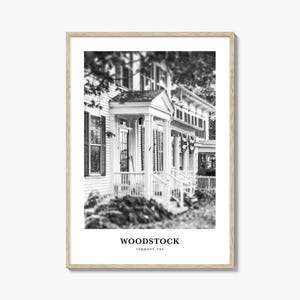 Woodstock Wall Art Vermont, Woodstock Wall Decor, Woodstock Poster, Woodstock Home Decor, Woodstock Travel Gift, Woodstock Travel Print