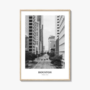 Houston Wall Art No 3, Houston Wall Decor, Houston Poster, Houston Home Decor, Houston Travel Gift, Houston Travel Print