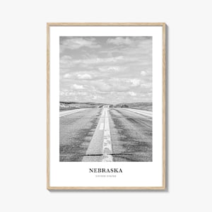 Nebraska Wall Art, Nebraska Wall Decor, Nebraska Poster, Nebraska Home Decor, Nebraska Travel Gift, Nebraska Travel Print
