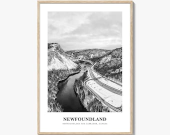 Newfoundland Photo Print Black and White, Canada Poster, Labrador Wall Art, Atlantic Decor