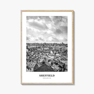 Sheffield Wall Art, Sheffield Wall Decor, Sheffield Poster, Sheffield Home Decor, Sheffield Travel Gift, Sheffield Travel Print