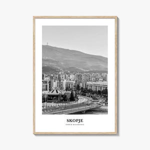 Arte mural de Skopje, decoración de pared de Skopje, póster de Skopje, decoración del hogar de Skopje, regalo de viaje de Skopje, impresión de viaje de Skopje