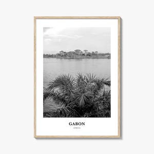 Gabon Wall Art, Gabon Wall Decor, Gabon Poster, Gabon Home Decor, Gabon Travel Gift, Gabon Travel Print