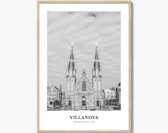 Villanova Wall Art, Villanova Wall Decor, Villanova Poster, Villanova Home Decor, Villanova Travel Gift, Villanova Travel Print
