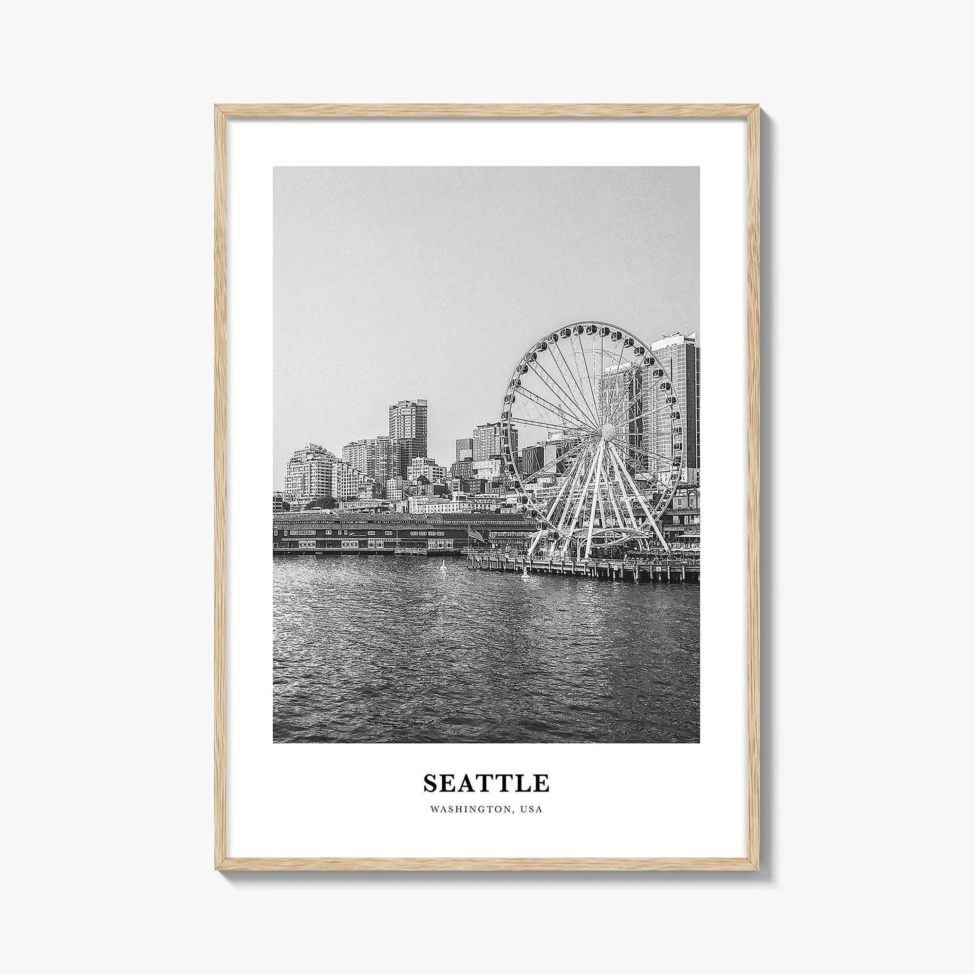 Seattle Wall Art No 3, Seattle Wall Decor, Seattle Poster, Seattle Home Decor, Seattle Travel Gift, Seattle Travel Print