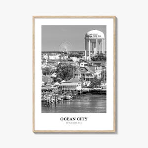 Ocean City Wall Art New Jersey, Ocean City Wall Decor, Ocean City Poster, Ocean City Home Decor, Ocean City Travel Gift, Ocean City Travel