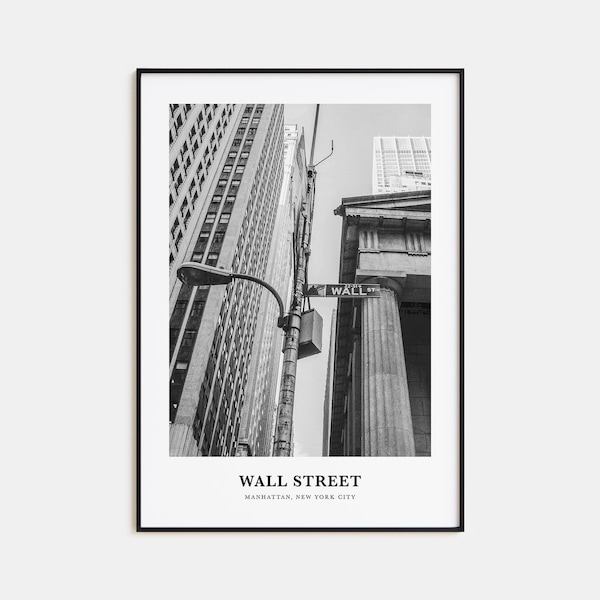 Wall Street Wandkunst, Wall Street Wand-Dekor, Wall Street Poster, Wall Street-Wohnkultur, Wall Street Reise-Geschenk, Wall Street Reise-Druck
