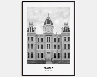 Marfa Wall Art, Marfa Wall Decor, Marfa Poster, Marfa Home Decor, Marfa Travel Gift, Marfa Travel Print