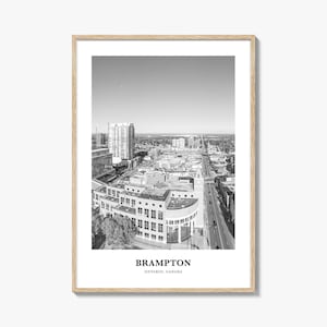 Brampton Wall Art, Brampton Wall Decor, Brampton Poster, Brampton Home Decor, Brampton Travel Gift, Brampton Travel Print